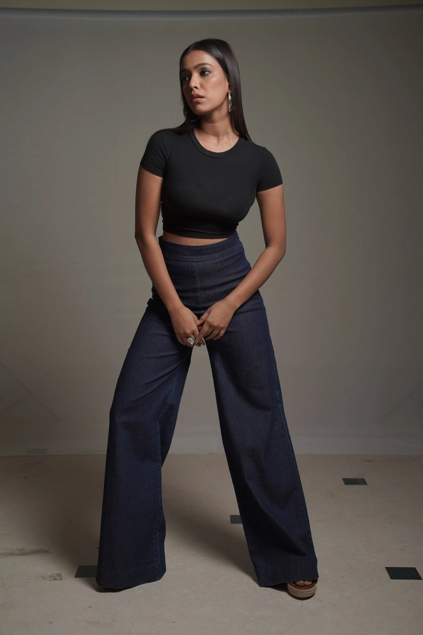 HELENA  Dark Denim Pant Mala Singh