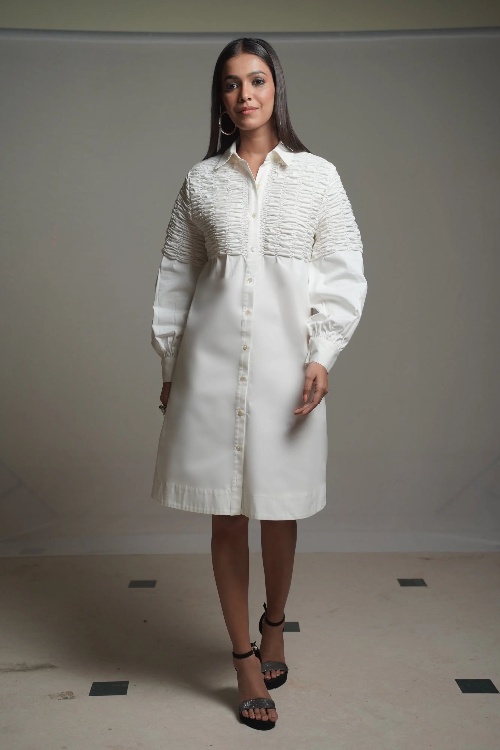 JOEY White Shirt Dress Mala Singh