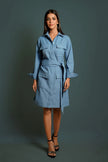Cindy Medium Blue Denim Shirt Dress Mala Singh