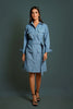 Cindy Medium Blue Denim Shirt Dress Mala Singh