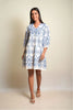 SUMMER SHIFT Blue Pottery Embroidered Dress Mala Singh
