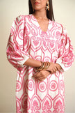 SUMMER SHIFT Pink Pottery Embroidery Mala Singh