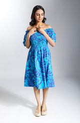 TULUM Midi Tapestry Print Dress