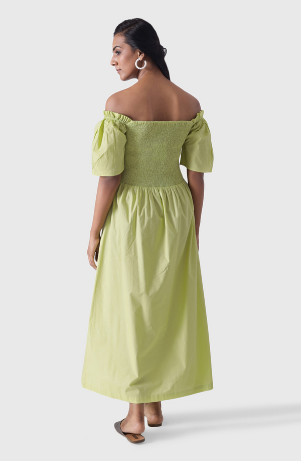 CELINE Lime Green Maxi Dress