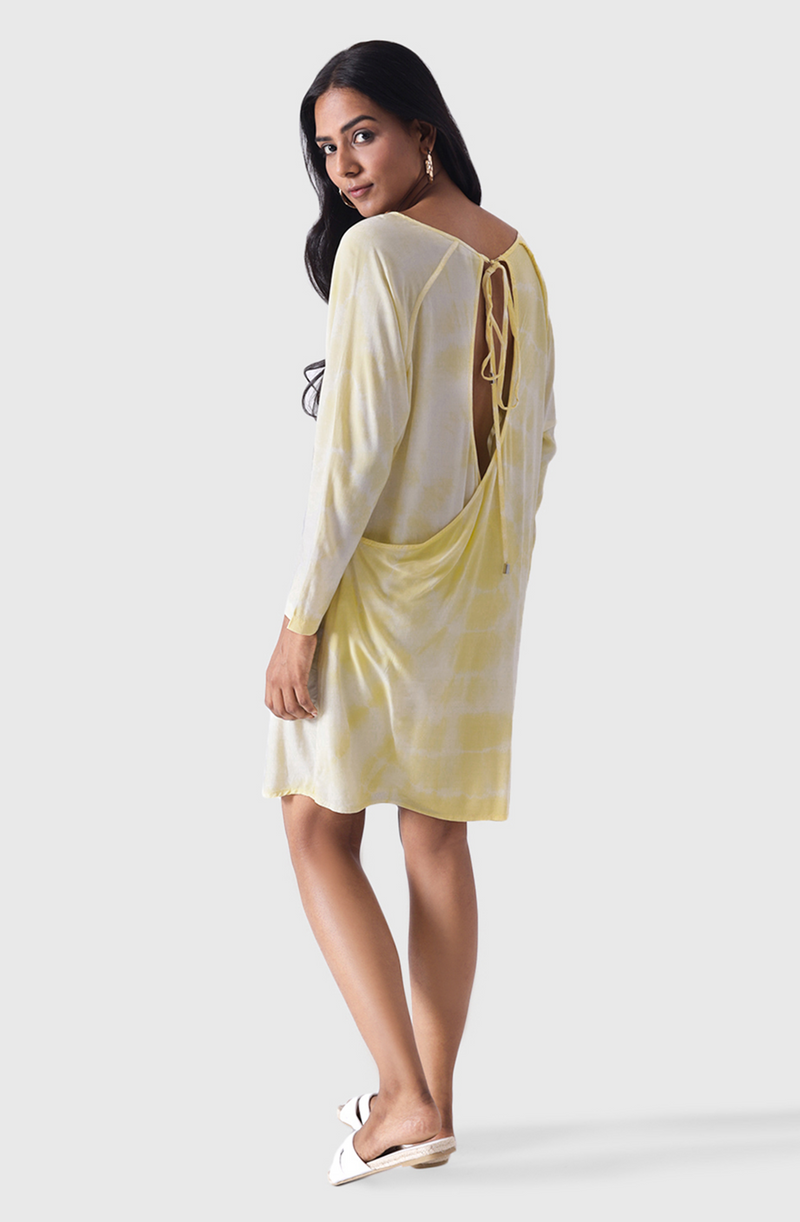 LIMONCELLO Lemon Cloudy Tie Dye Short Dress