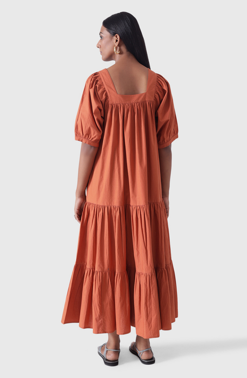 CALYPSO Burnt Orange Maxi Dress