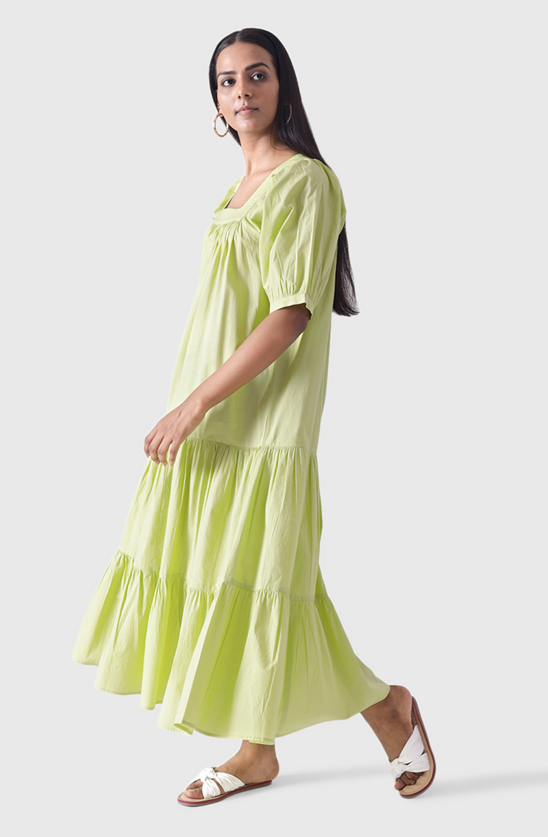CALYPSO Lime Green Maxi Dress