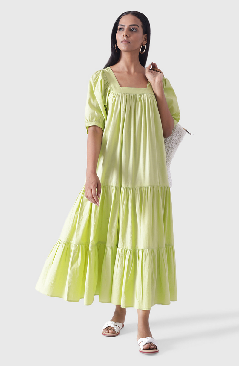 CALYPSO Lime Green Maxi Dress