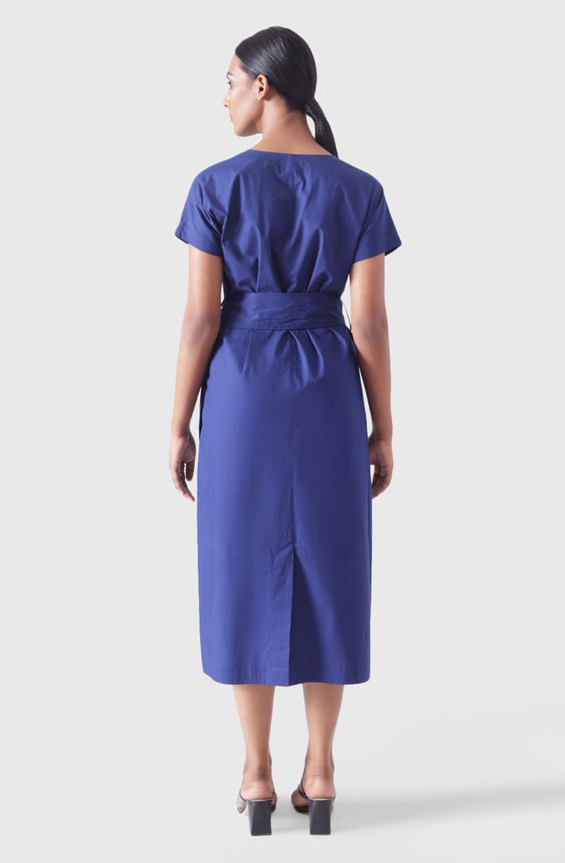ADELE Blue Midi Dress