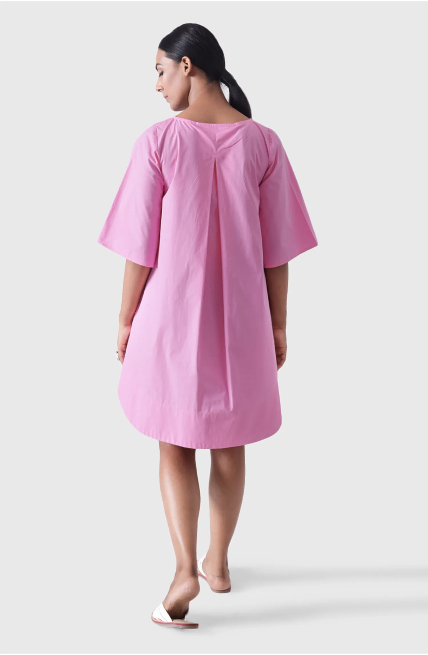 RIO Pink Boat Neck Short Dress - Image 4