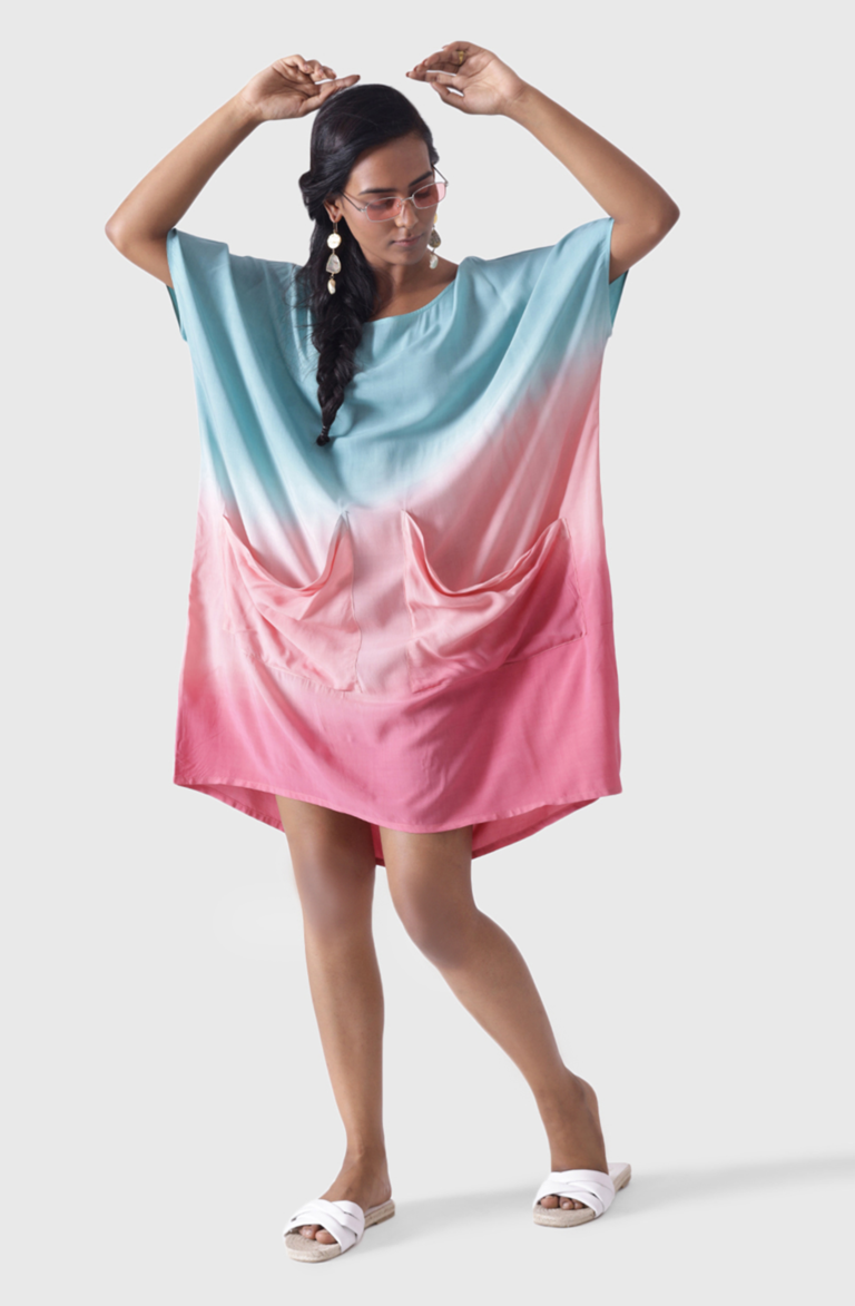 CAPRI Ombre Dyed Short Beach Dress