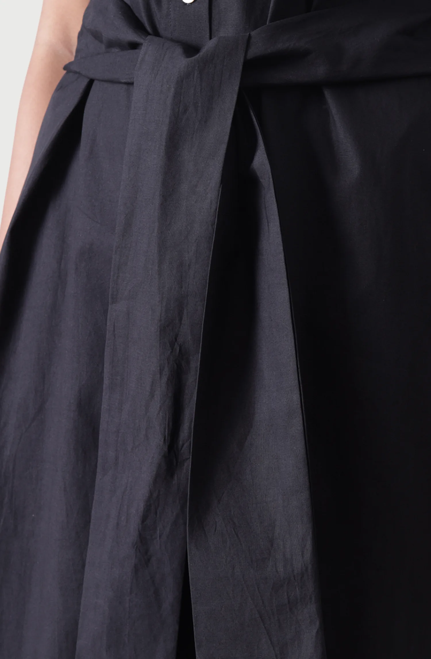 KANSAS Black Sleeveless Shirt Dress - Image 5