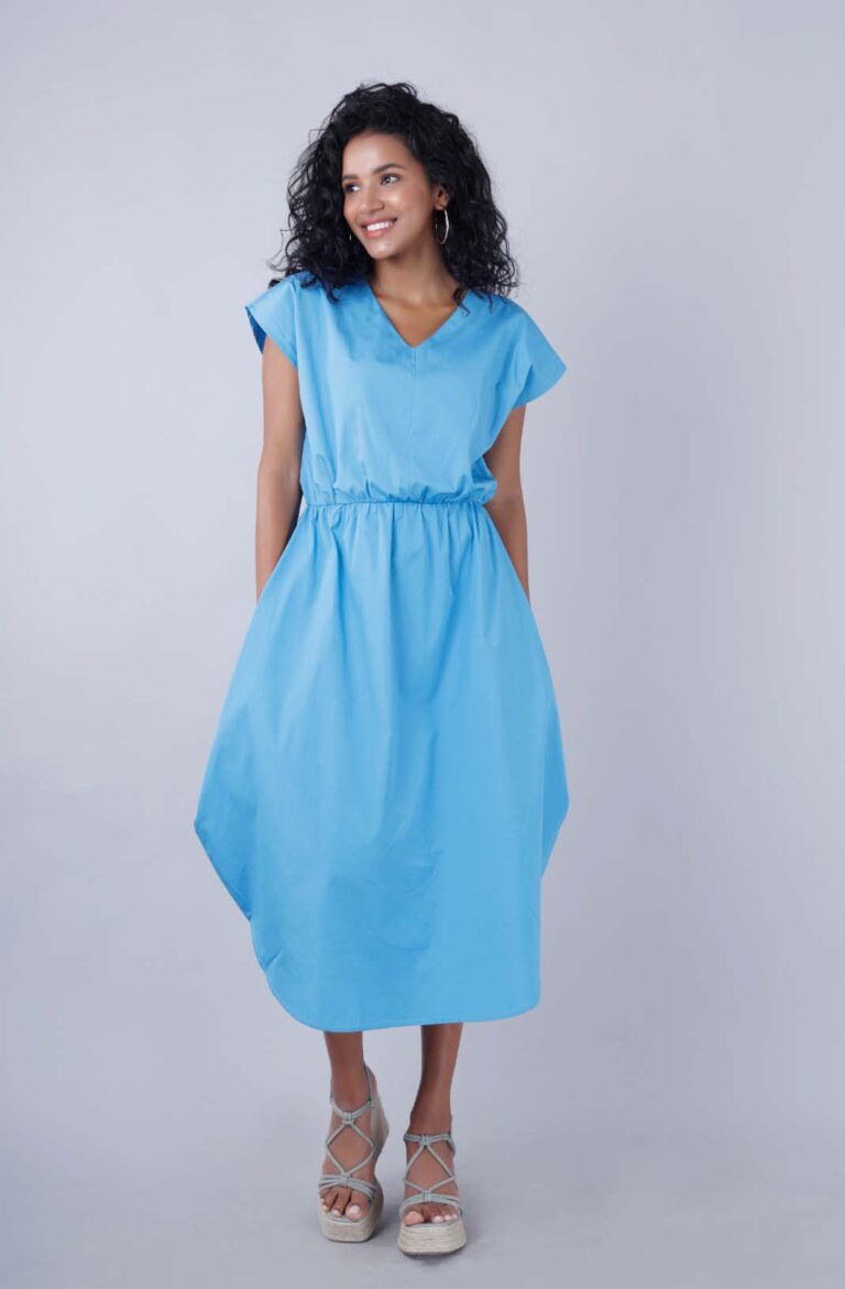 SKYFALL Azure Blue Midi