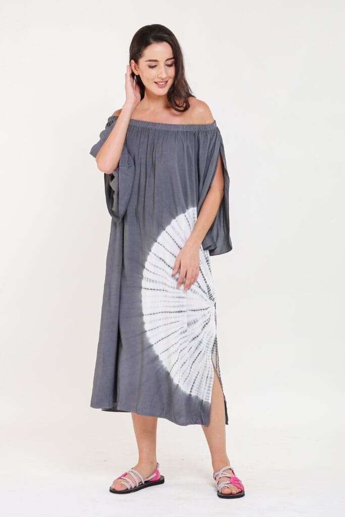 LOUNGE BARDOT Slate Grey Tie Dye Midi Dress