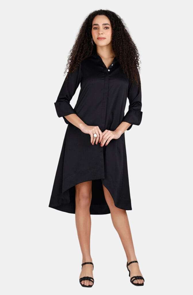 Melody Black Shirt Dress