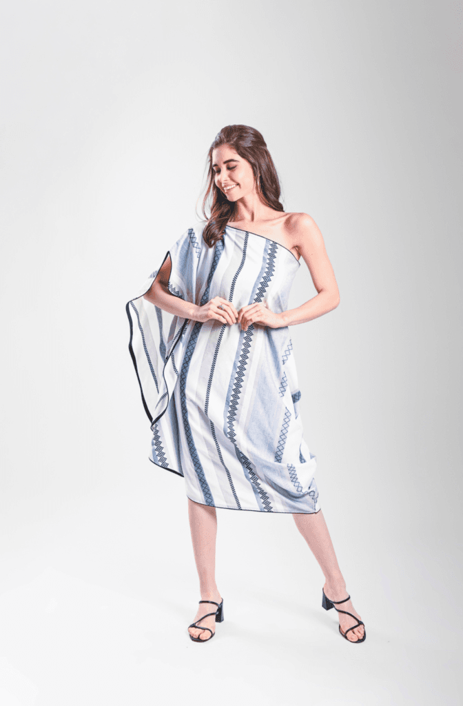 LUNA Spanish Stripe Jacquard Midi