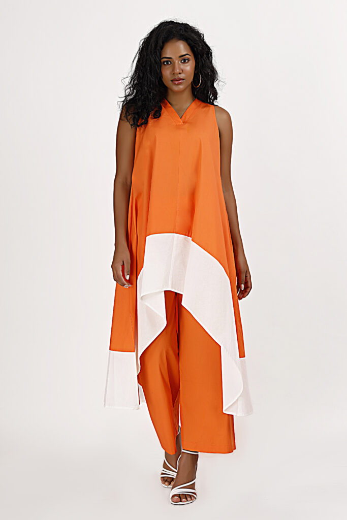 KOCHI white & orange co-ord set