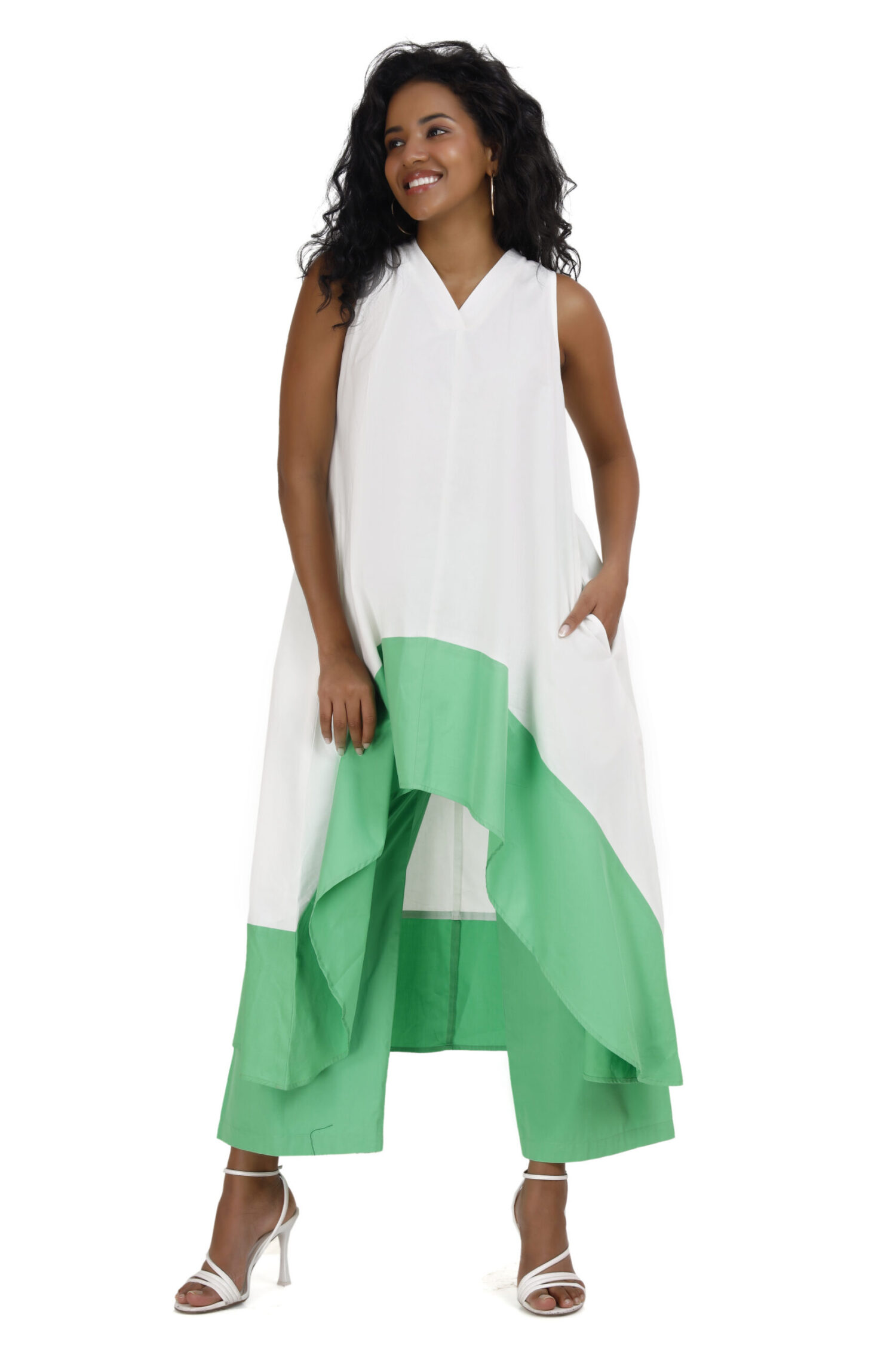 KOCHI white & green co-ord set - Image 5