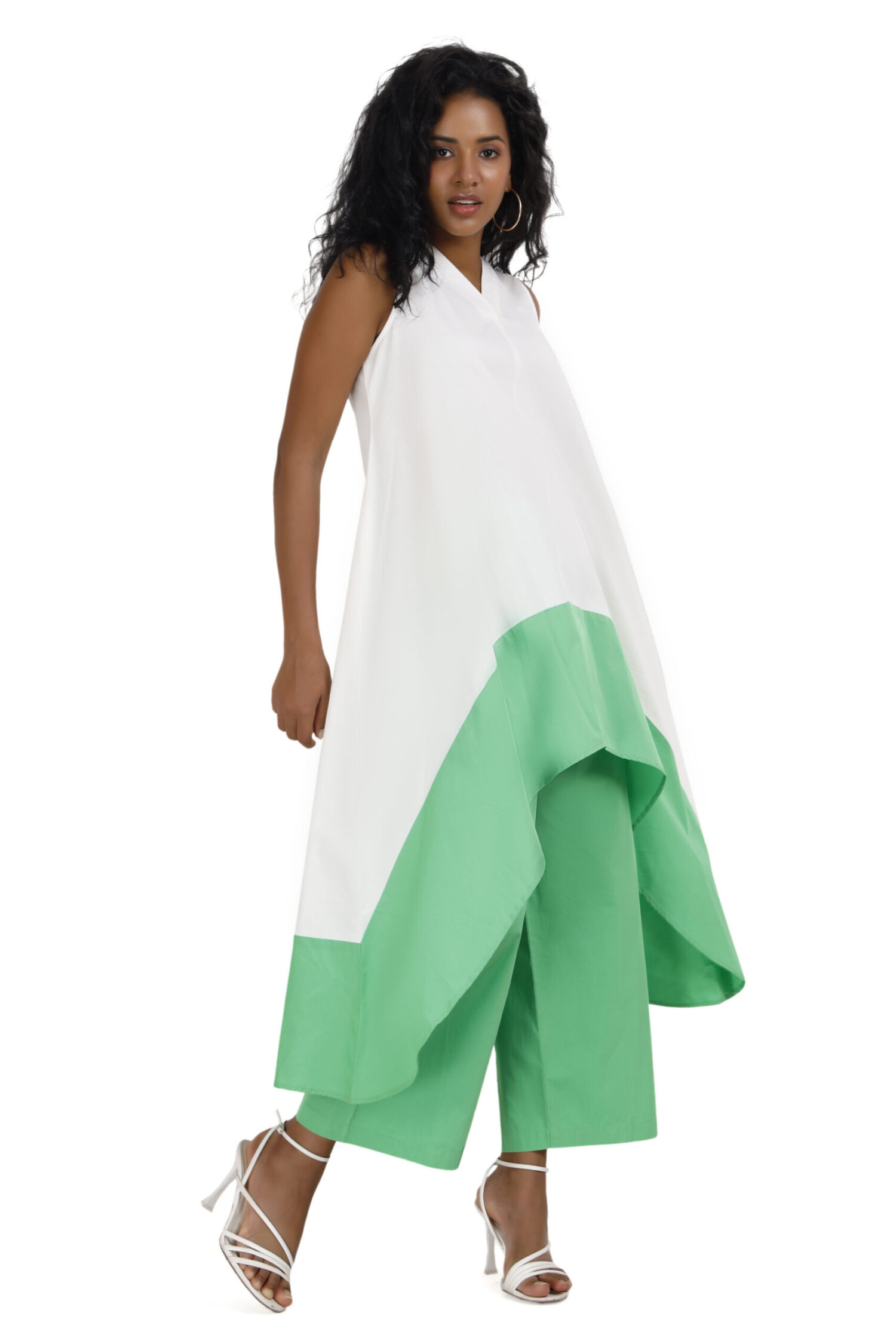 KOCHI white & green co-ord set - Image 2