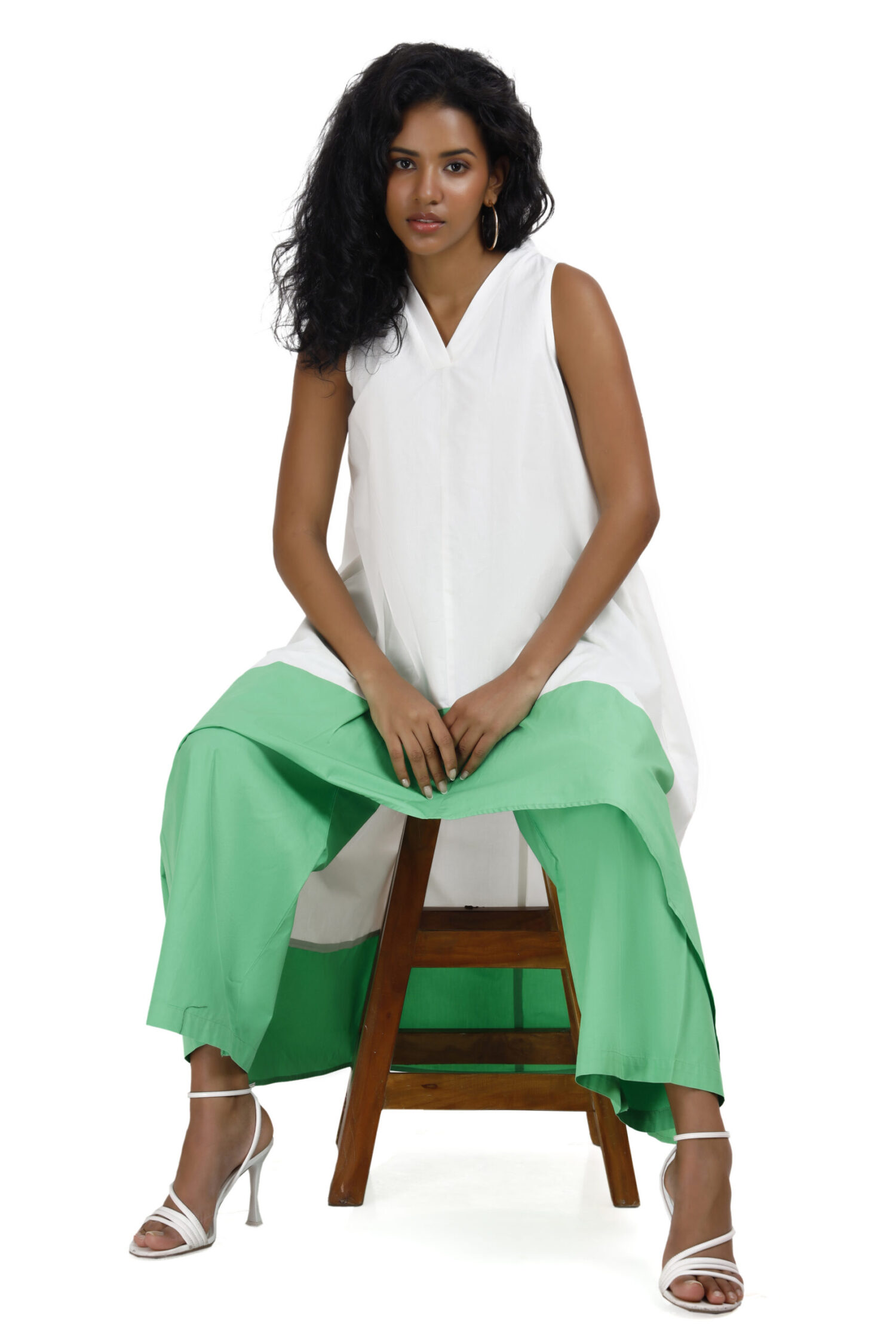 KOCHI white & green co-ord set - Image 4