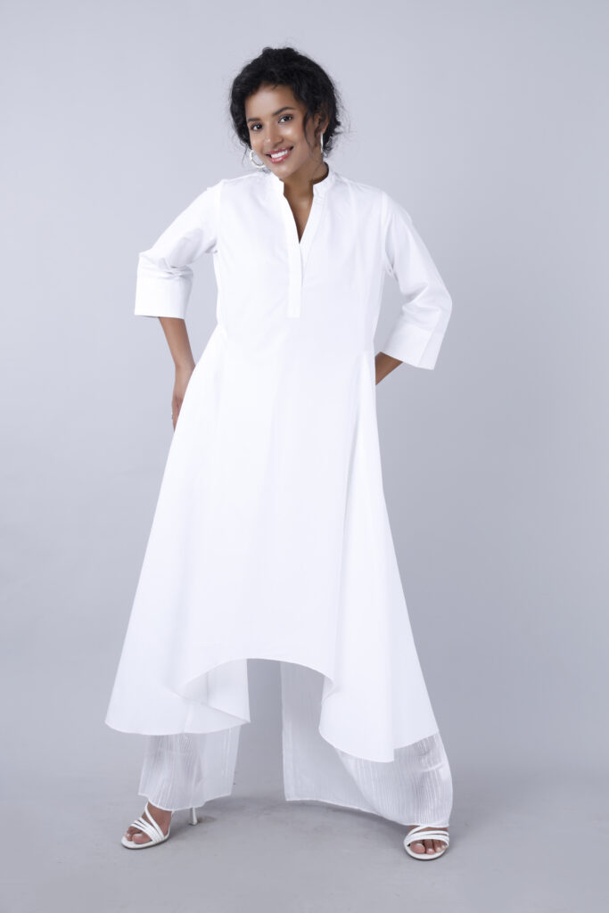 MJJI kurta white co-ord set