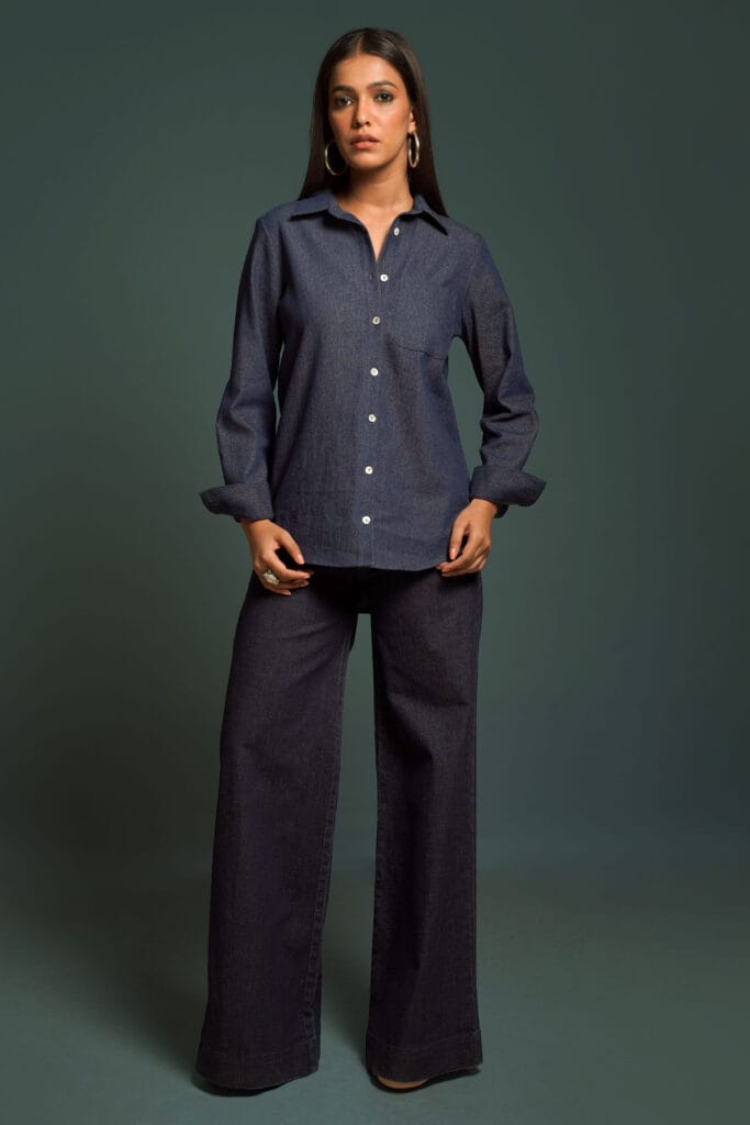 THE CHARLOTTE Dark Denim Shirt
