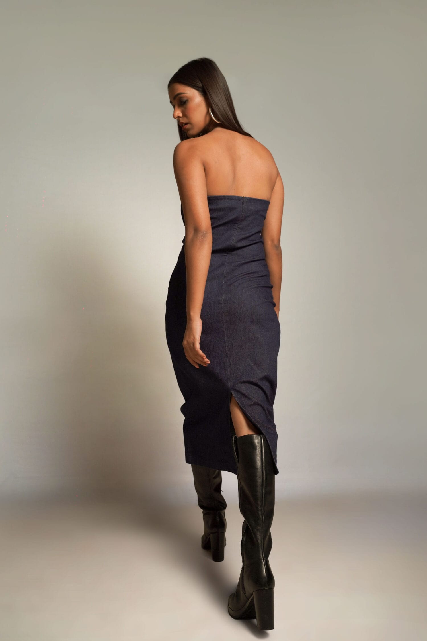 KAAYA Dark Denim Dress - Image 4